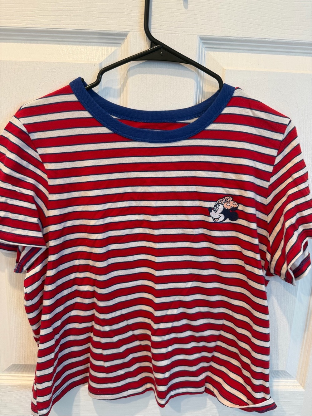 Red & White cropped Minnie Mouse Tee